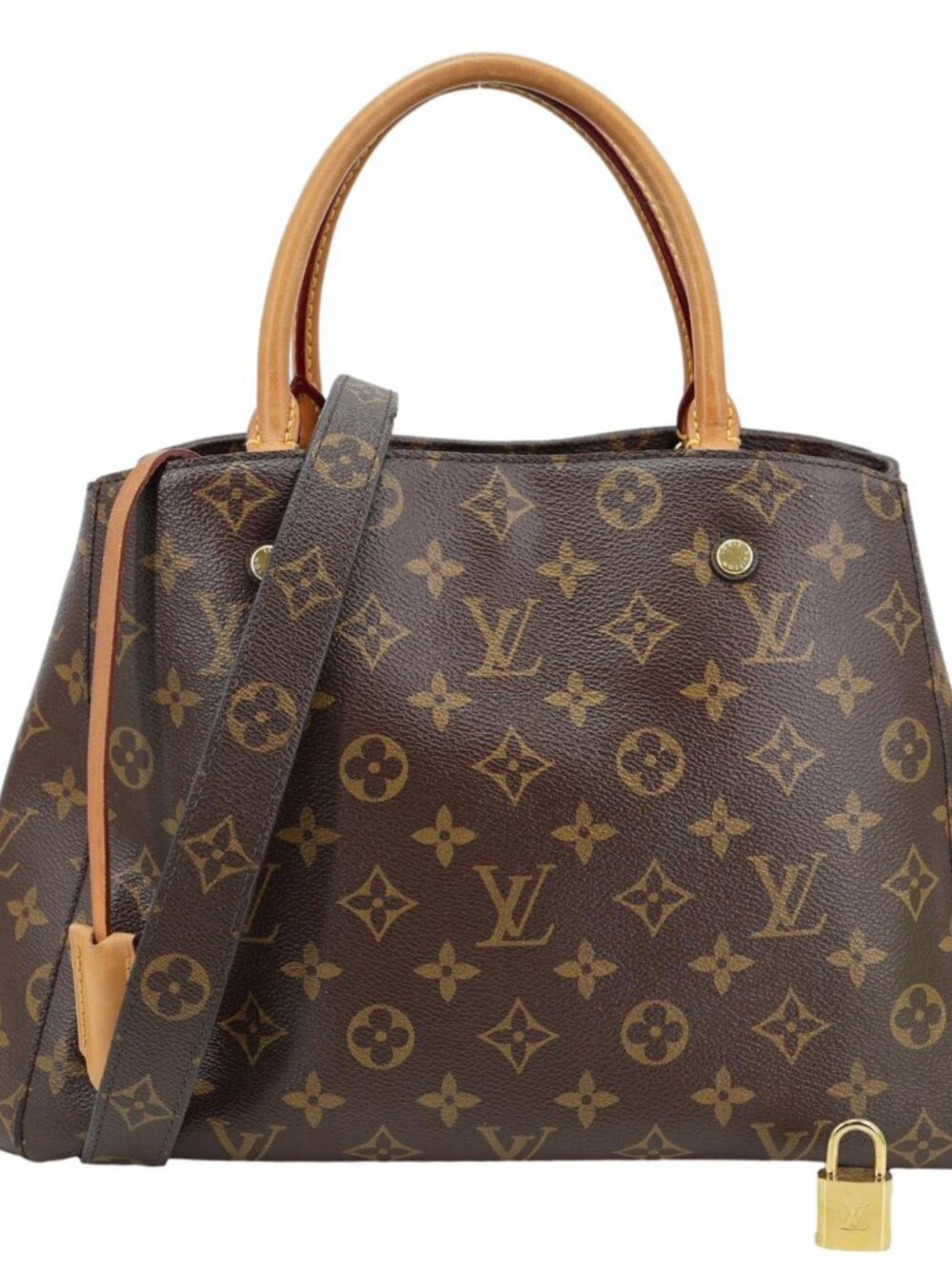 Louis Vuitton  Montaigne MM Monogram Canvas Shoulder Bag Brown